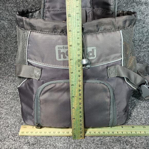Outward Hound Pet Carrier Backpack S/M Gray Mesh Ventilated Front Pouch Dog Cat - Picture 6 of 8